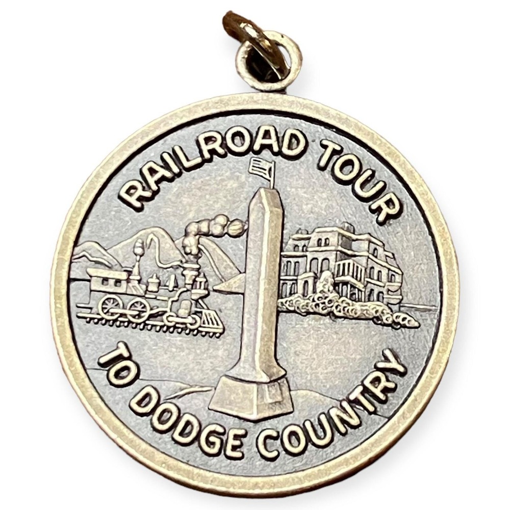 Beta Sigma Phi Sorority 1982 Railroad Tour Dodge Charm Pendant Silver Tone VTG